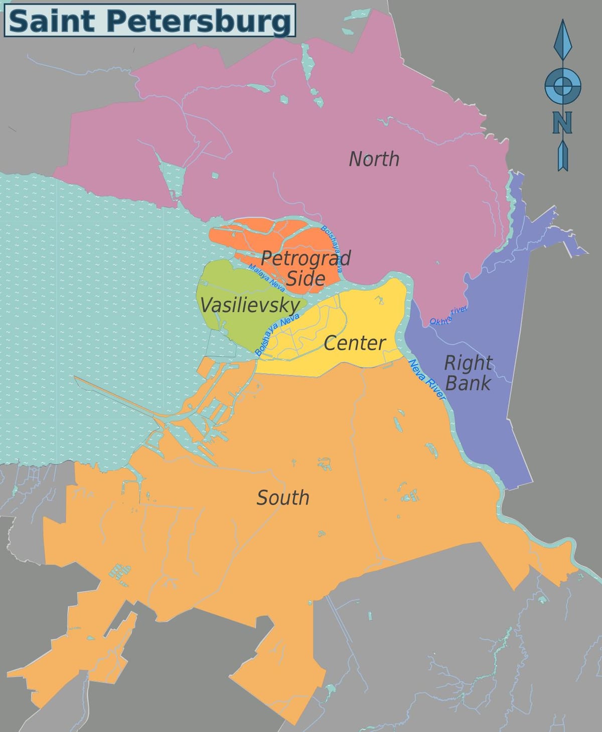 サンクトペテルブルク周辺地図