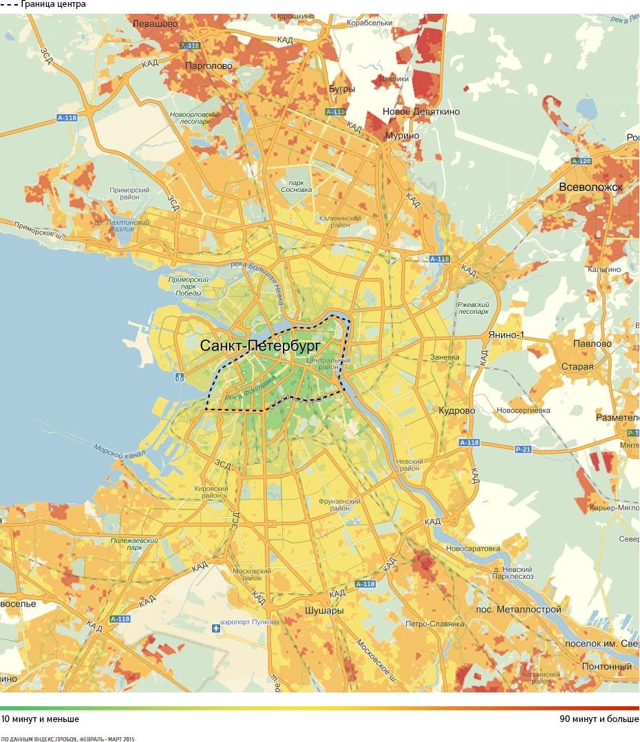 サンクトペテルブルクの道路地図